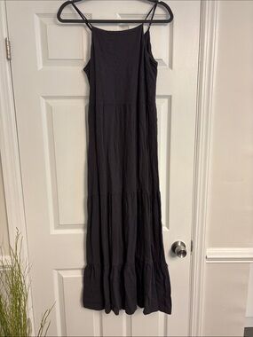 ZSupply Black Spaghetti-Strap Maxi Dress